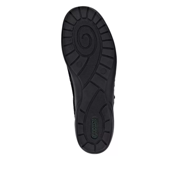 Baskets noires souples pour femme marque Remonte. Référence R7637-04 Noir. Disponible chez Chauss'Family magasin de chaussures à Issoire.