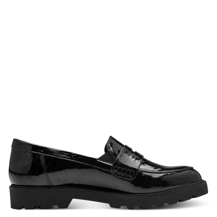 Tamaris Mocassins noirs vernis – Image 2