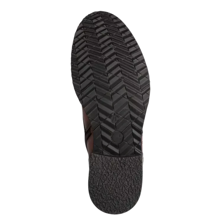 Bottines marron à lacets de la marque Tamaris pour femme. Référence : 25273-45 305 Cognac. Disponible chez Chauss'Family magasin de chaussure à Issoire.