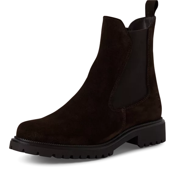 Bottines chelsea marron de la marque Tamaris. Référence : 25427-41 304 Mocca . Disponible chez Chauss'Family magasin de chaussures à Issoire.