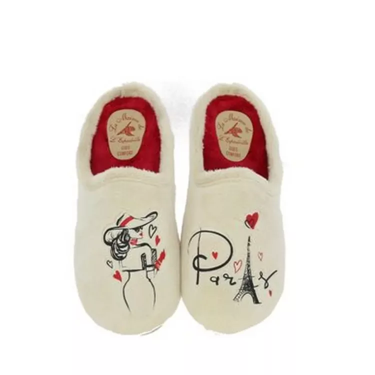 Mules à talons Paris La maison de l'espadrille pour femme. Référence 6170 Beige. Disponible chez Chauss'Family magasin de chaussures à Issoire.