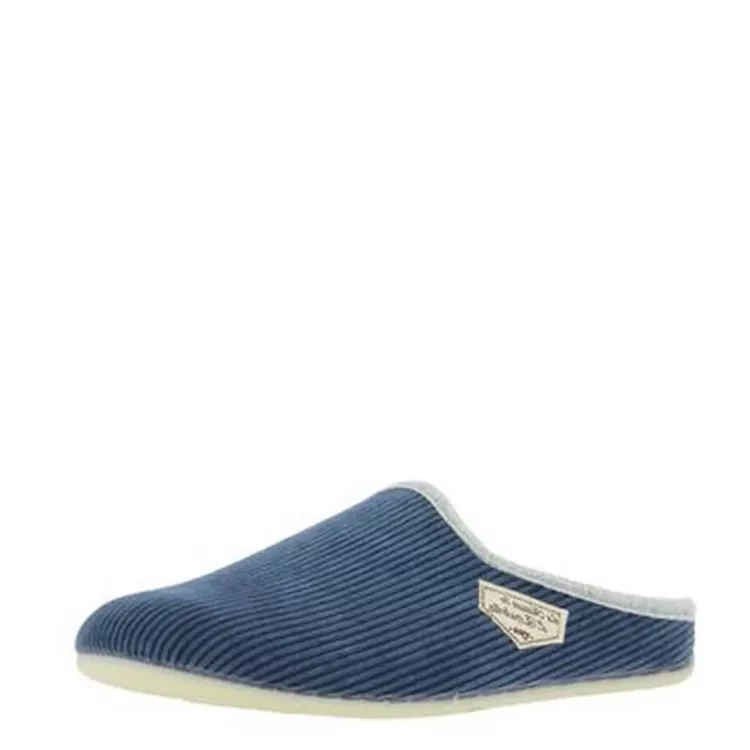 Mules velours côtelé pour homme marque La maison de l'espadrille référence 7810 Marine. Disponible chez Chauss'Family magasin de chaussures à Issoire.