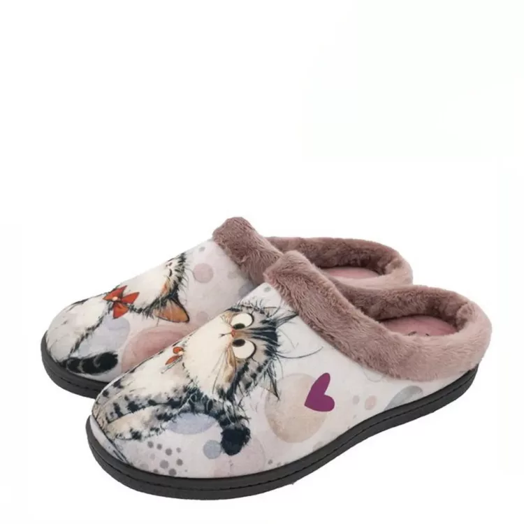 Mules motif chats pour femme de la marque Plumaflex. Référence : Gatito R12213. Chauss'Family Issoire magasin de chaussures à Issoire.