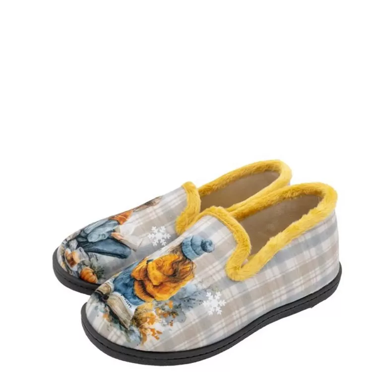 Pantoufles motif livres pour femme de la marque Plumaflex. Référence : Libro R12215. Chauss'Family Issoire magasin de chaussures à Issoire.