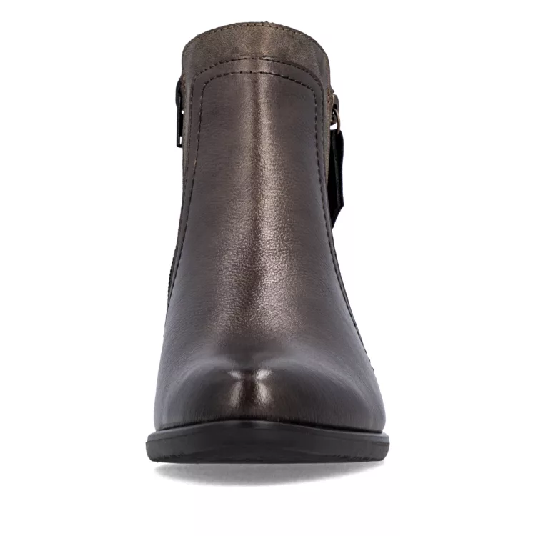 Bottines bronze à talons de la marque Remonte pour femme. Référence : R5172-90 Lightantik. Disponible chez Chauss'Family magasin de chaussures à Issoire.