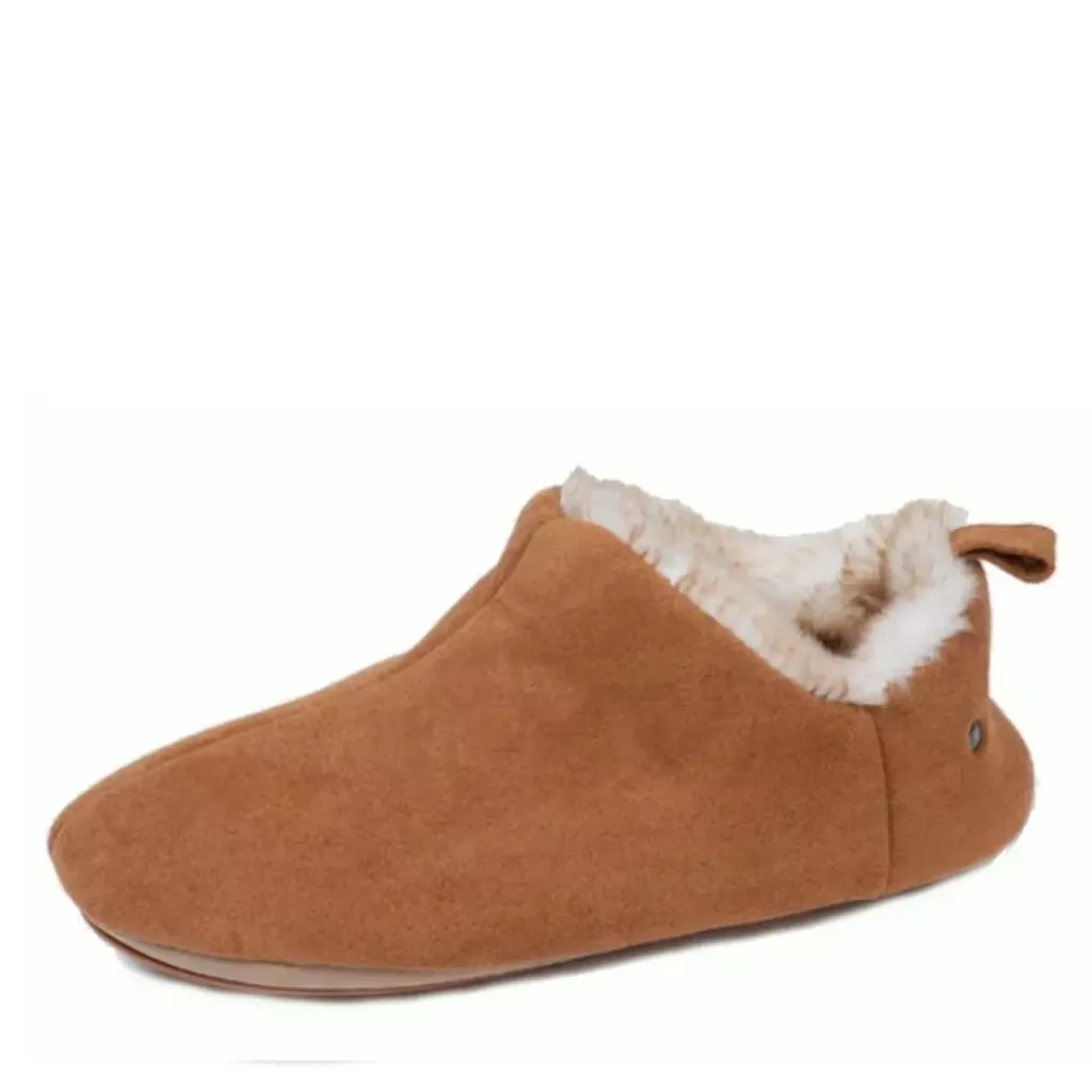Bottillon chaud camel pour femme marque Isotoner. Référence 97422 Camel. Disponible chez Chauss'Family magasin de chaussures à Issoire.