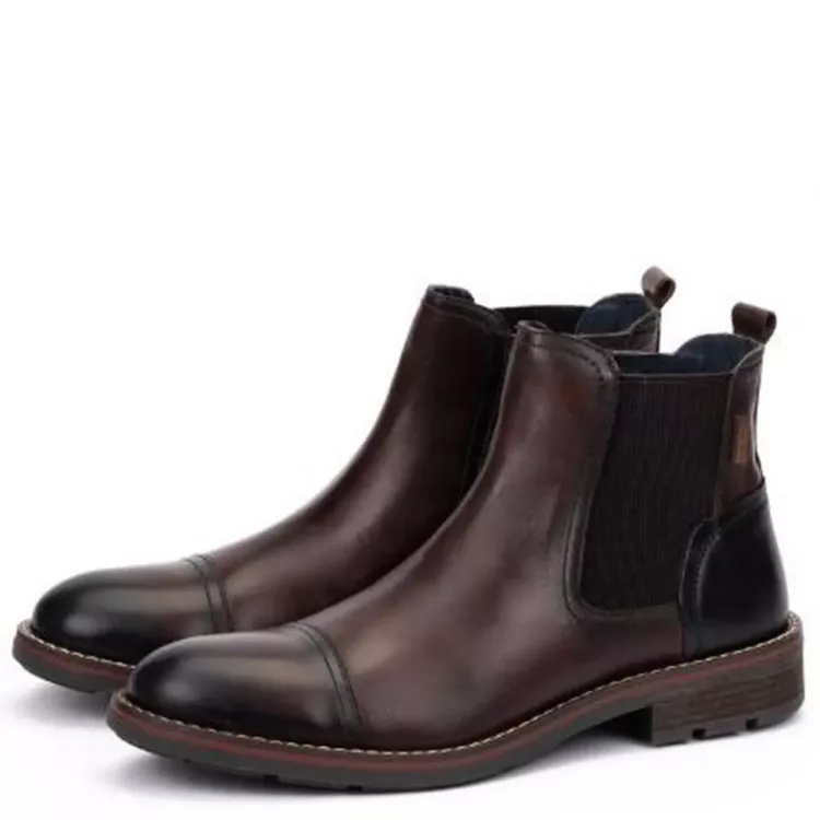 Bottines marron pour homme marque Pikolinos. Référence York M2M-8022C1 Olmo. Disponible chez Chauss'Family magasin chaussures Issoire