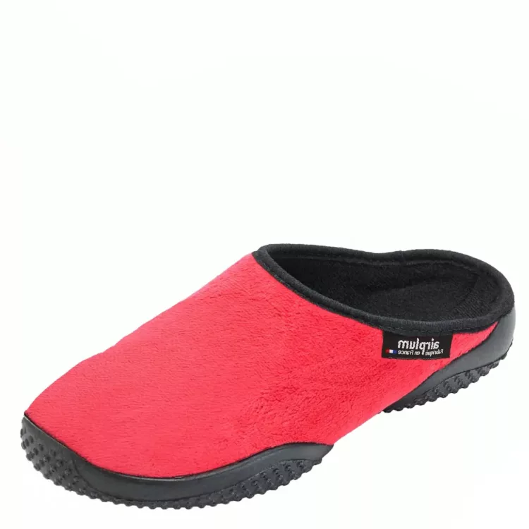 Mules rouges Bigonne pour femme de la marque Airplum. Référence : Bigonne rouge. Disponible chez Chauss'Family magasin de chaussures à Issoire.