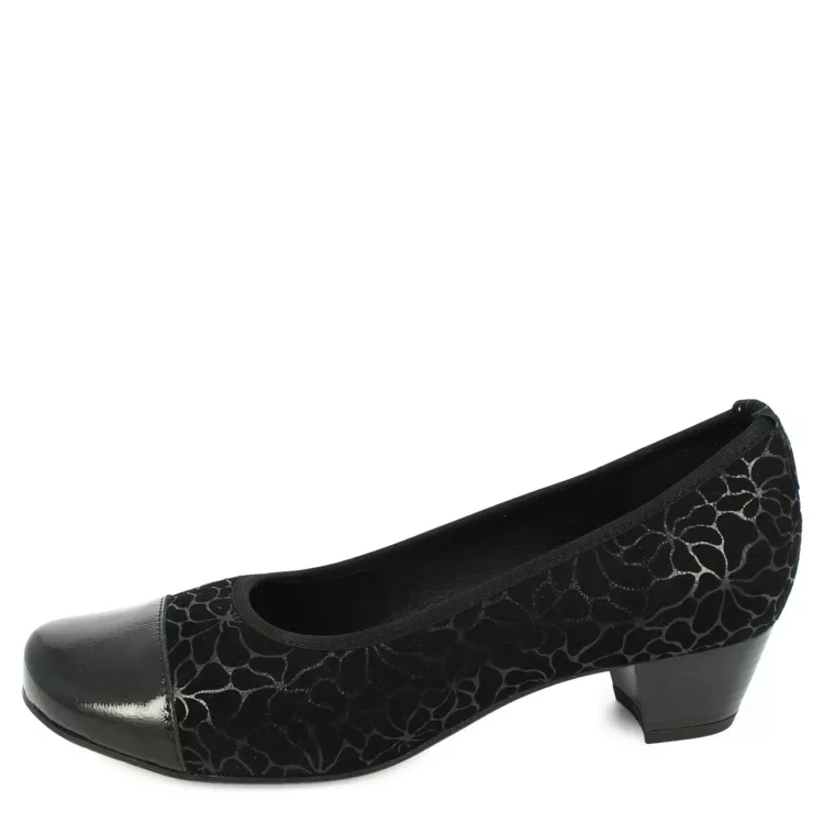 Escarpins noirs pour femme marque GR Geo Reino. Référence Pelota Noir. Disponible chez Chauss'Family magasin de chaussures à Issoire.