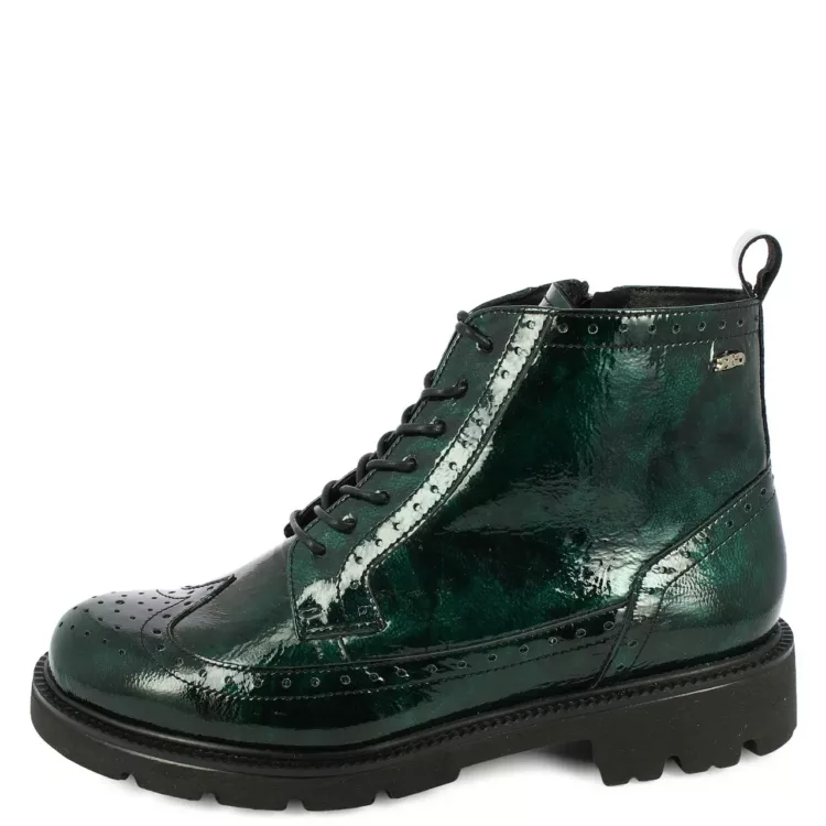 GR Geo Reino Bottines vertes vernies pour femme marque GR Geo Reino. Référence Rodof Vert. Disponible chez Chauss'Family magasin de chaussures à Issoire.