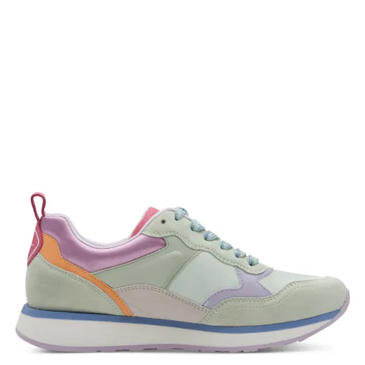 Baskets pastel Tamaris pour femme. Référence : 23741-43 779 Mint Comb. Disponible chez Chauss'Family magasin de chaussures à Issoire.