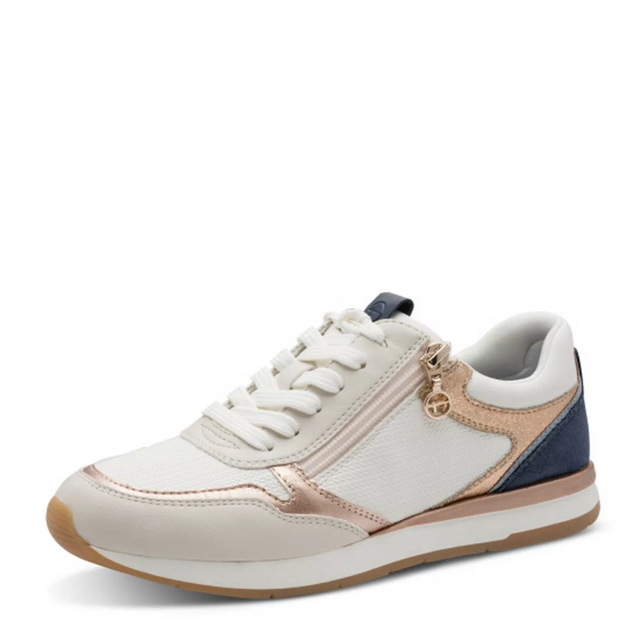 Baskets fines Tamaris pour femme. Référence : 23613-46 197 White Comb. Disponible chez Chauss'Family magasin de chaussures à Issoire.