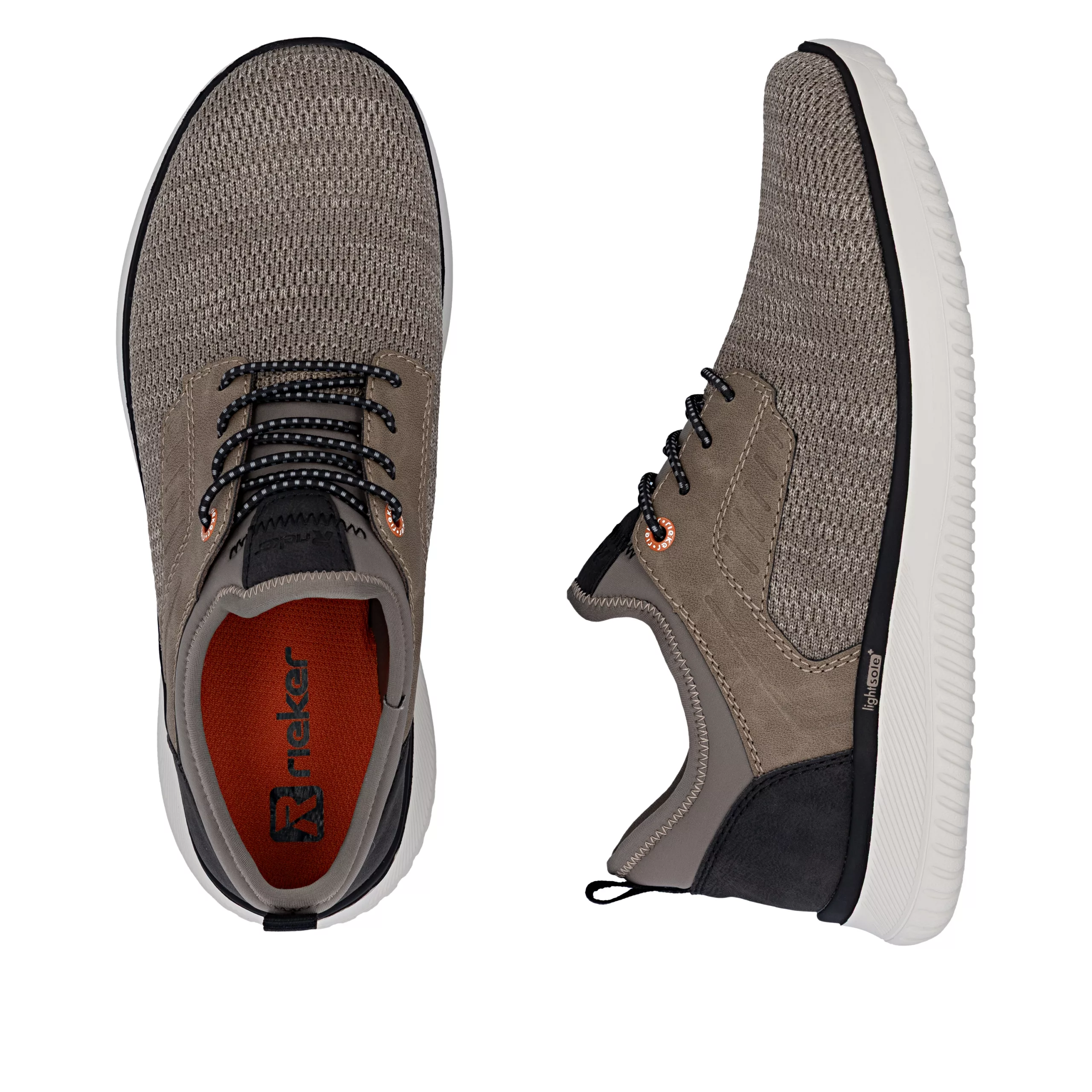 Baskets légères grises pour homme marque Rieker. Référence B9651-64 Gris. Disponible chez Chauss'Family magasin de chaussures à Issoire.