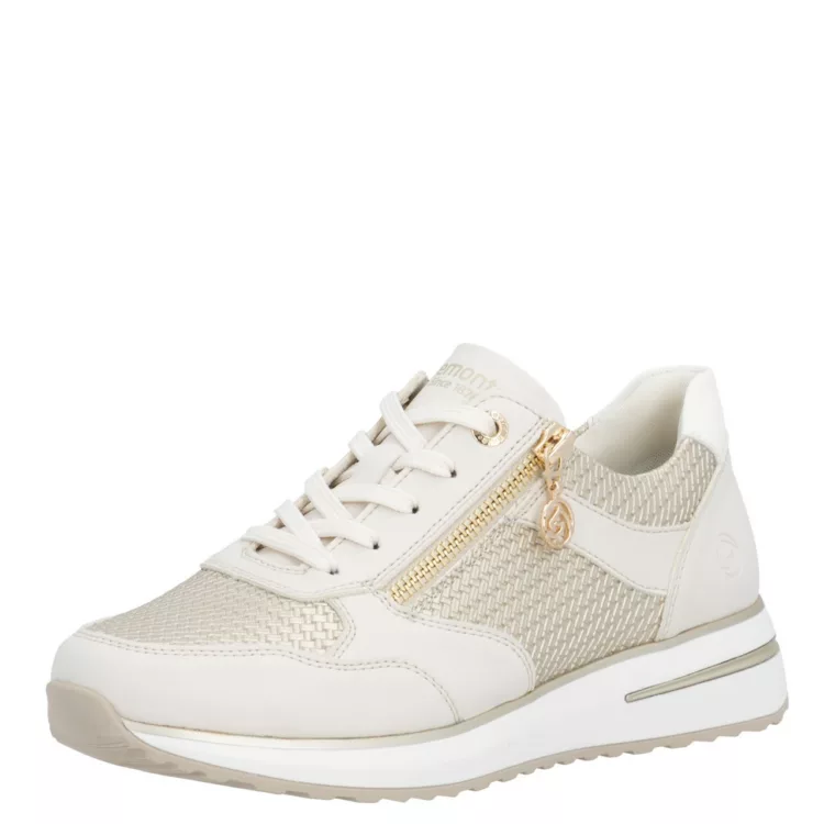 Baskets beiges Remonte pour femme. Référence D1G08-60 Beige. Disponible chez Chauss'Family magasin de chaussures à Issoire.