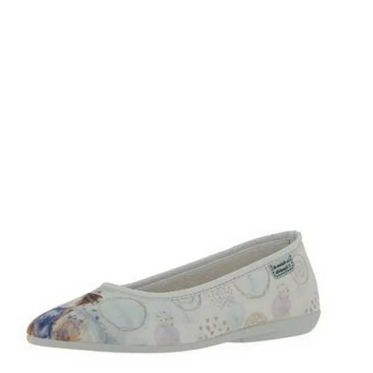 Ballerines motif femme La maison de l'espadrille pour femme. Référence 2007 Gris. Disponible chez Chauss'Family magasin de pantoufles à Issoire.