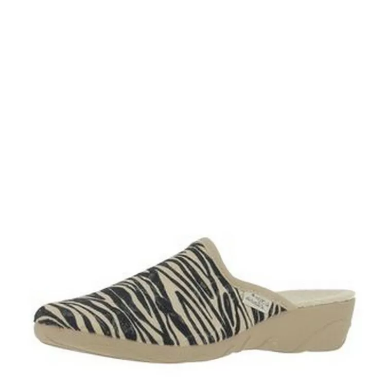 Mules compensées zèbre La maison de l'espadrille. Référence 2042 Zèbre. Disponible chez Chauss'Family magasin de chaussures à Issoire.