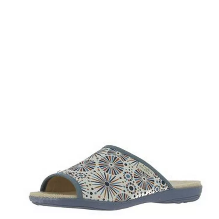 Mules bout ouvert La maison de l'espadrille. Référence 2048 Bleu. Disponible chez Chauss'Family magasin de chaussures à Issoire.