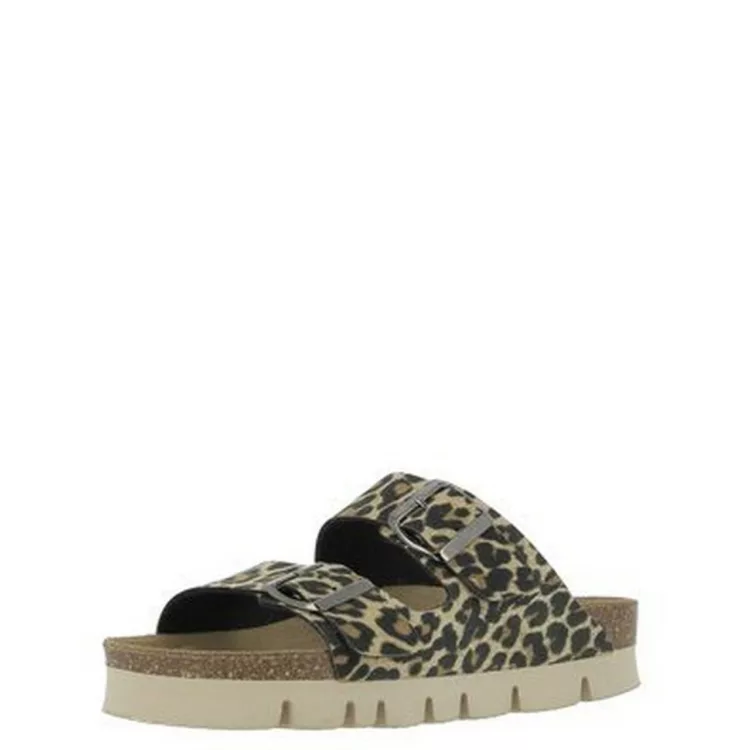 Mules motif léopard La maison de l'espadrille pour femme. Référence : 3488 Léopard . Disponible chez Chauss'Family magasin de chaussures à Issoire.