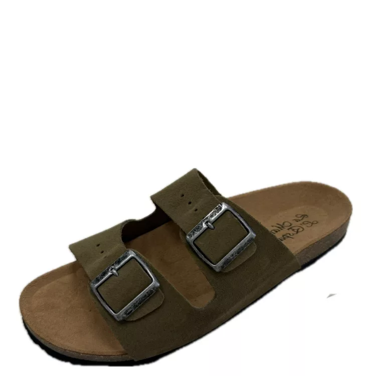 Mules kaki La maison de l'espadrille pour homme. Référence : 3566 kaki. Disponible chez Chauss'Family magasin de chaussures à Issoire.