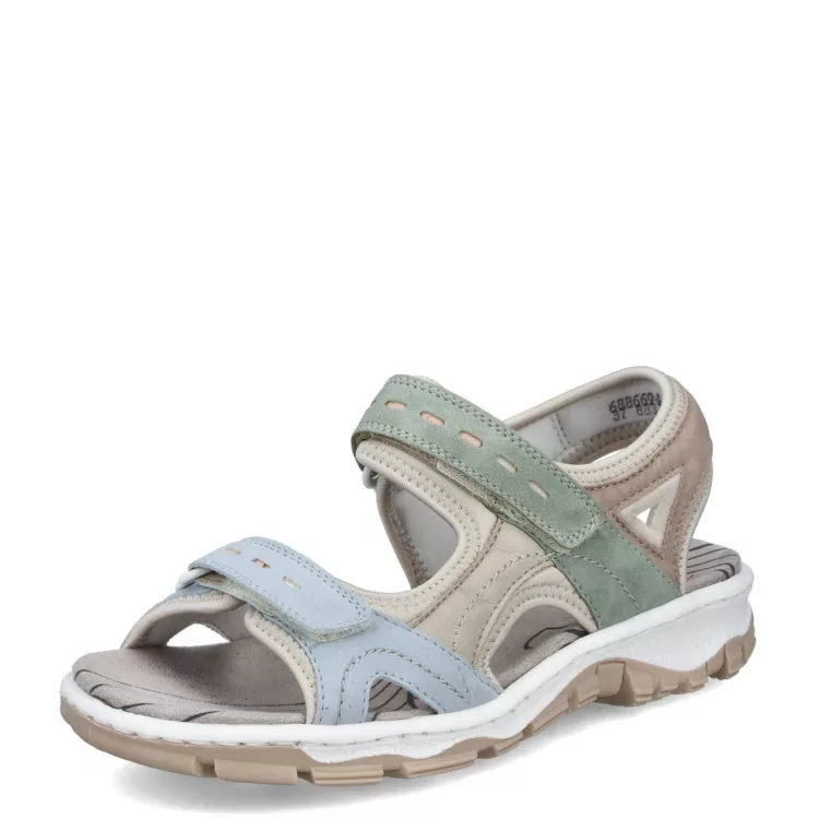Sandales de marche Rieker pour femme. Référence 68866-94 Multi. Disponible chez Chauss'Family magasin de chaussures pour femme à Issoire.