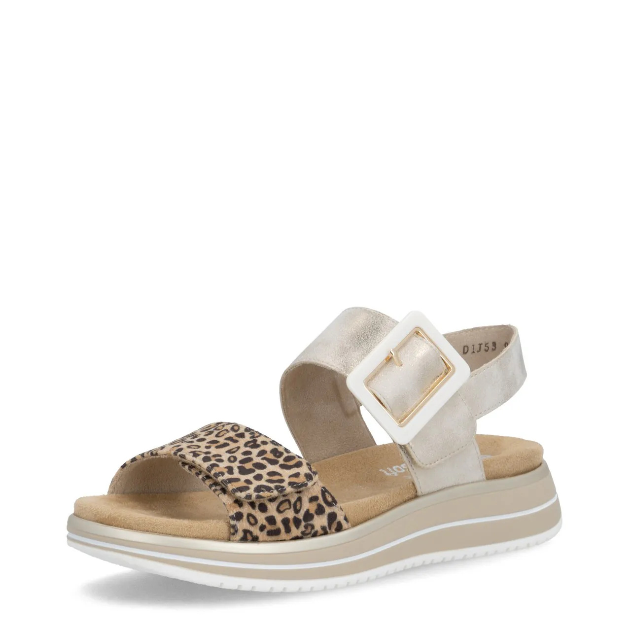 Remonte Sandales léopard semelles amovibles