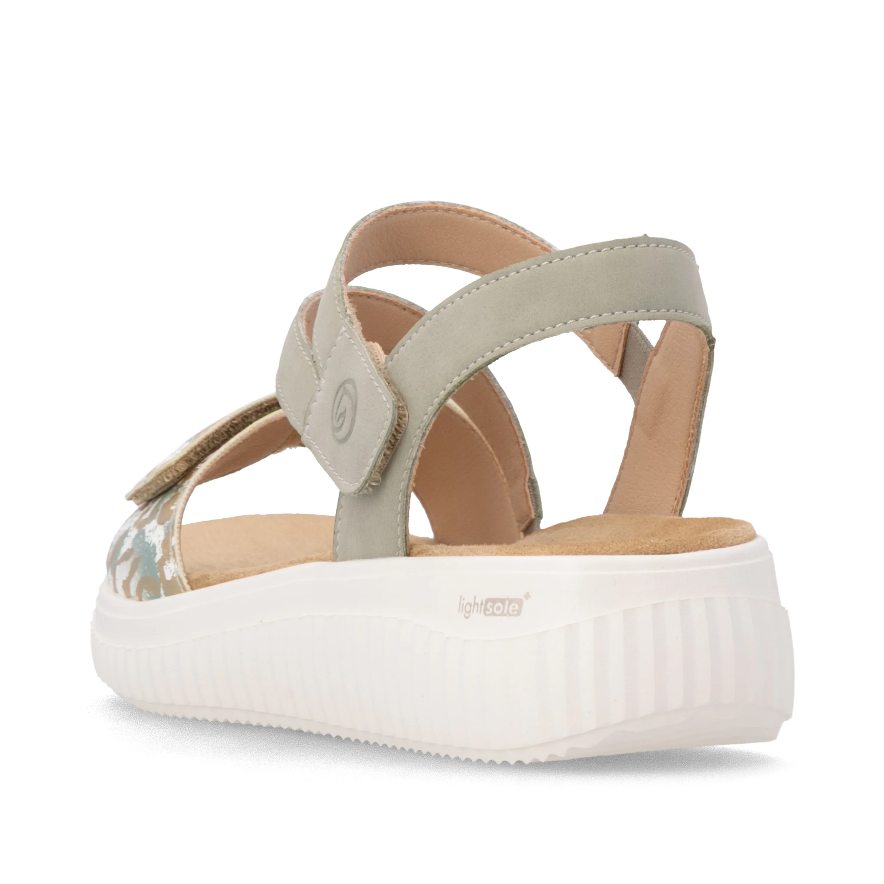 Sandales vert sauge pour femme marque Remonte. Référence : D3L51-32 Vert sauge. Disponible chez Chauss'Family magasin de chaussure à Issoire.