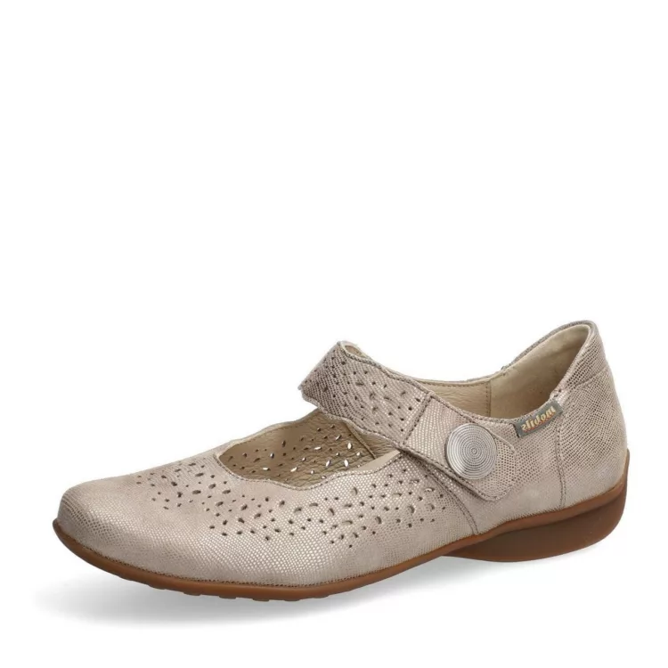 Babies beiges Fabienne Mobils pour femme. Référence : Fabienne Artesia Light Taupe 8118. Disponible chez Chauss'Family magasin de chaussures à Issoire.