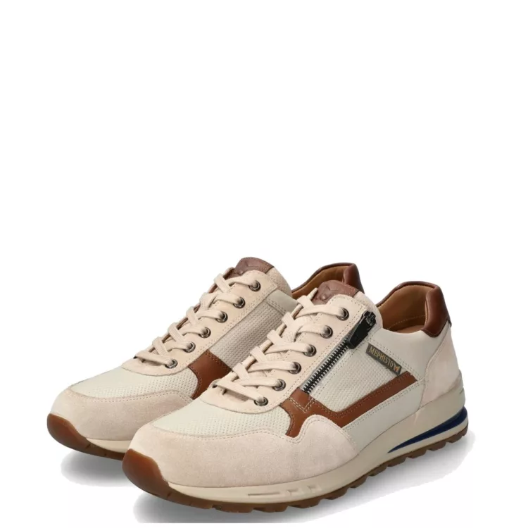 Baskets Bradley beiges de la marque Mephisto. Référence Bradley beiges 3612 1234. Disponible chez Chauss'Family magasin de chaussures à Issoire.