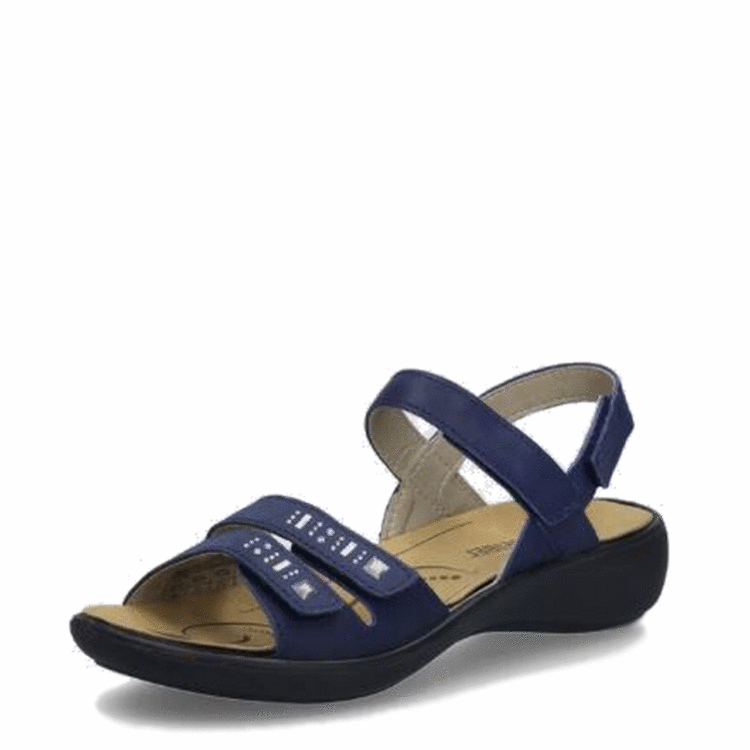 Sandales bleues réglables Josef Seibel pour femme. Référence : Ibiza 86 Ocean. Disponible chez Chauss'Family magasin de chaussures à Issoire.