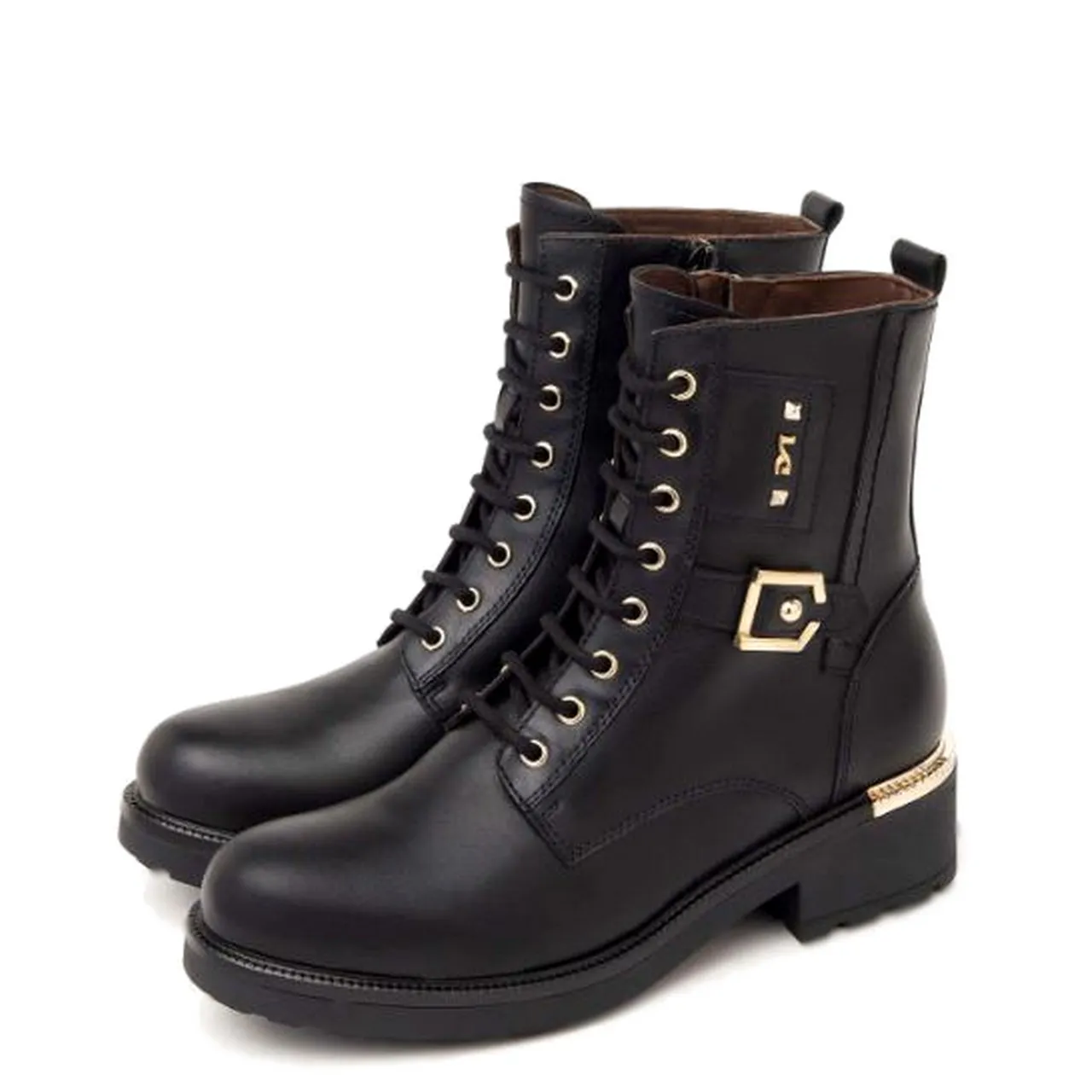 NeroGiardini : Bottines noires à lacets