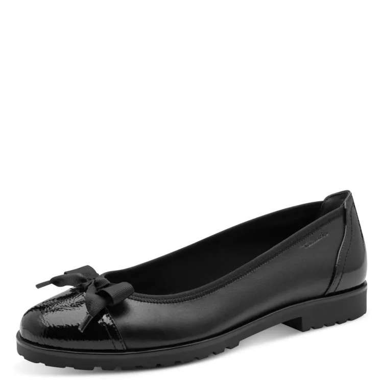 Ballerines noires Tamaris pour femme. Référence : 22126-43 001 Black. Disponible chez Chauss'Family magasin de chaussures à Issoire.