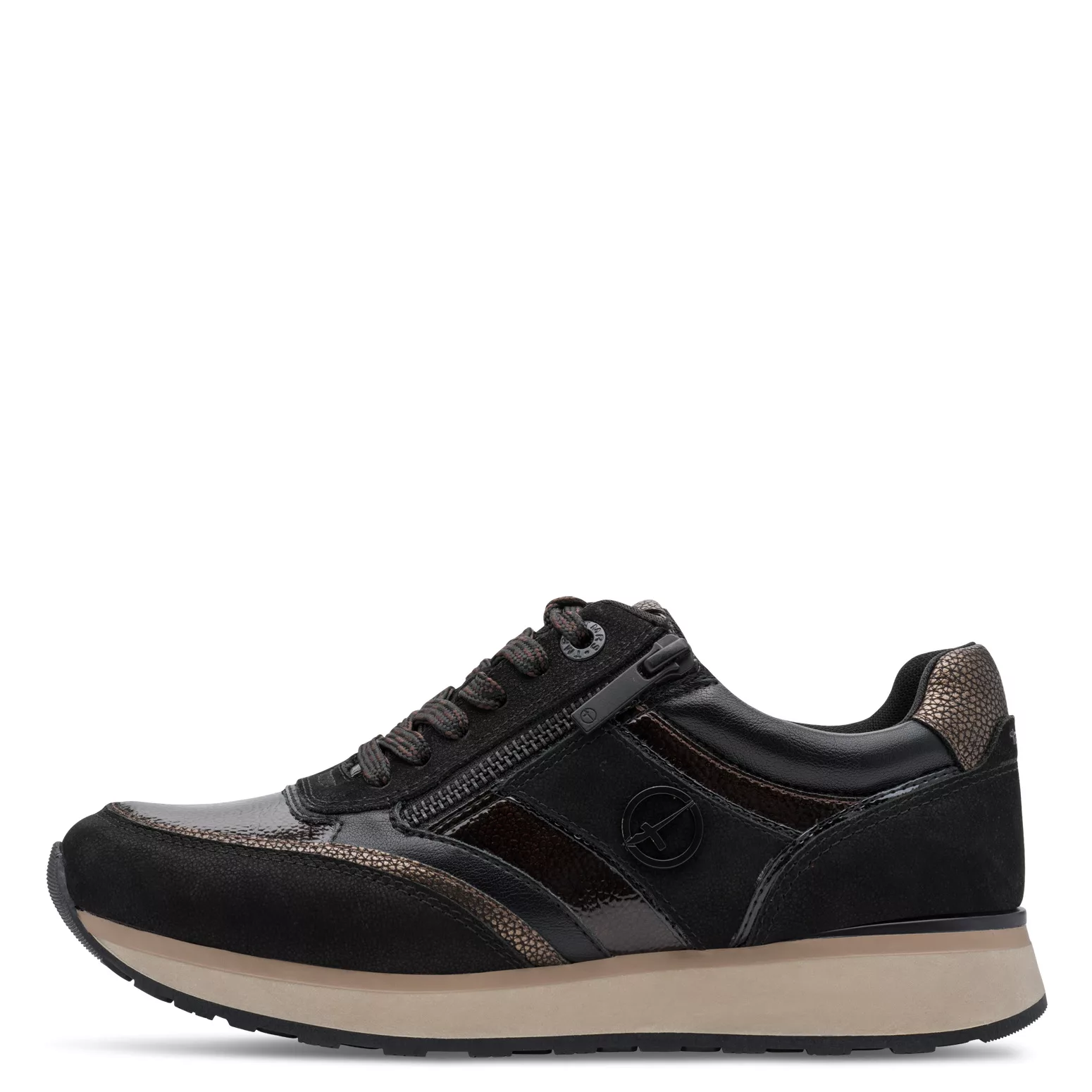Baskets noires Tamaris pour femme. Référence : 23726-43 098 Black Comb. Disponible chez Chauss'Family magasin de chaussures à Issoire.