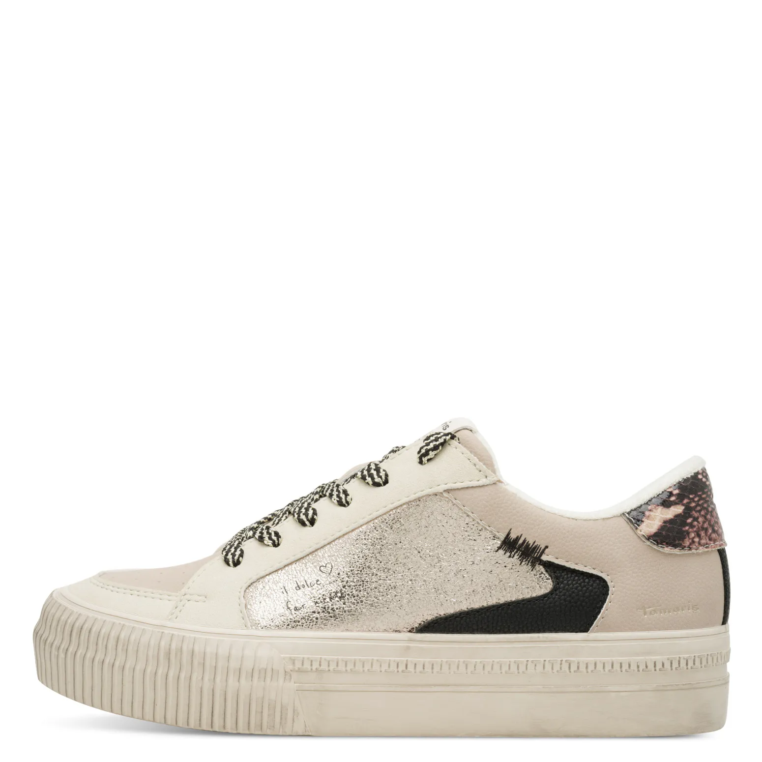 Baskets claires Tamaris pour femme. Référence : 23789-46 341 Taupe. Disponible chez Chauss'Family magasin de chaussures à Issoire.