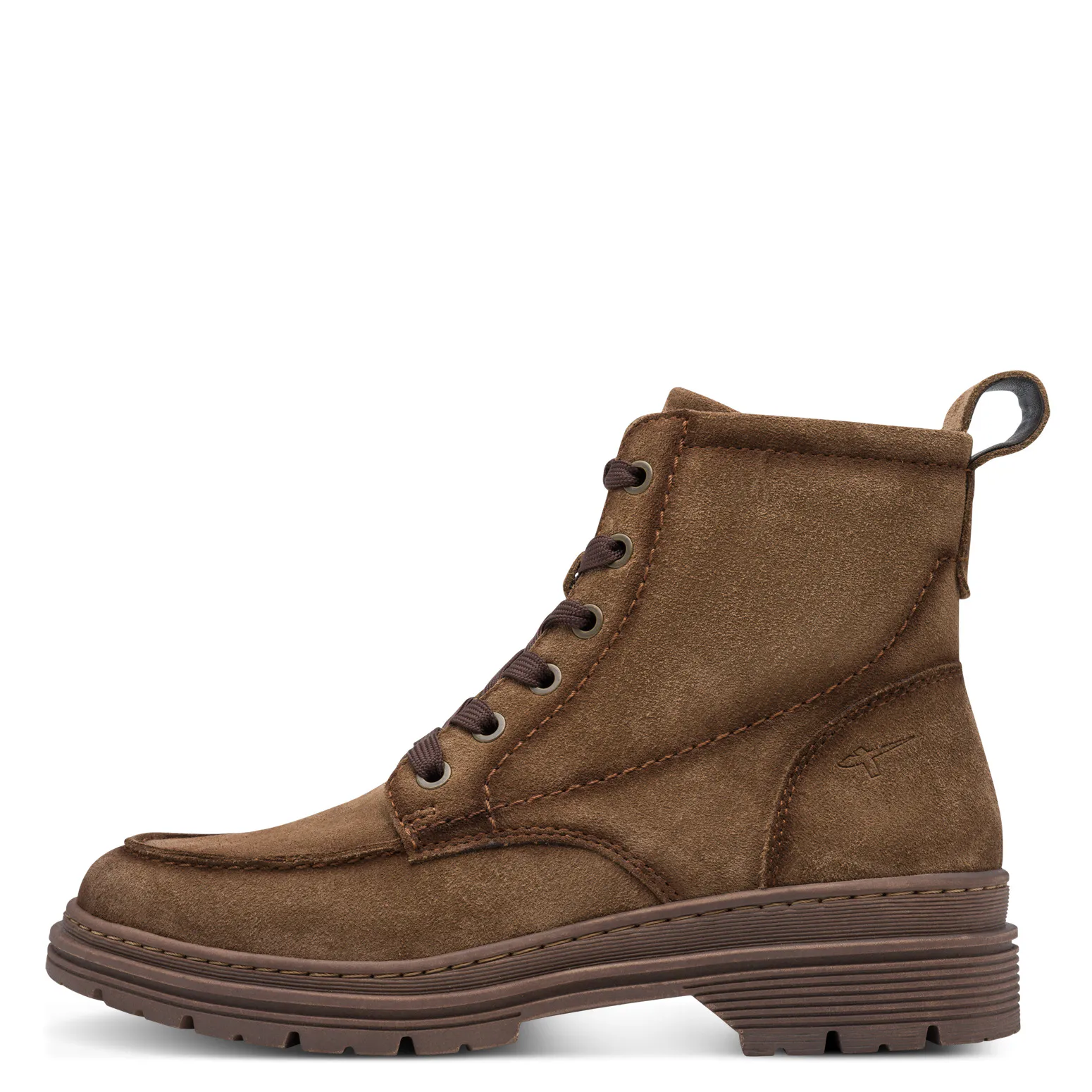 Bottines camel à lacets de la marque Tamaris pour femme. Référence : 25234-47 310 Camel. Disponible chez Chauss'Family magasin de chaussures à Issoire.