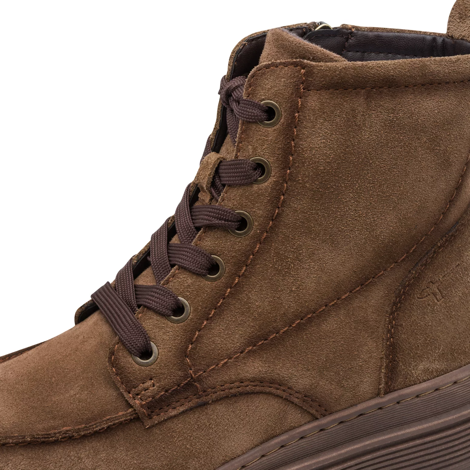 Bottines camel à lacets de la marque Tamaris pour femme. Référence : 25234-47 310 Camel. Disponible chez Chauss'Family magasin de chaussures à Issoire.