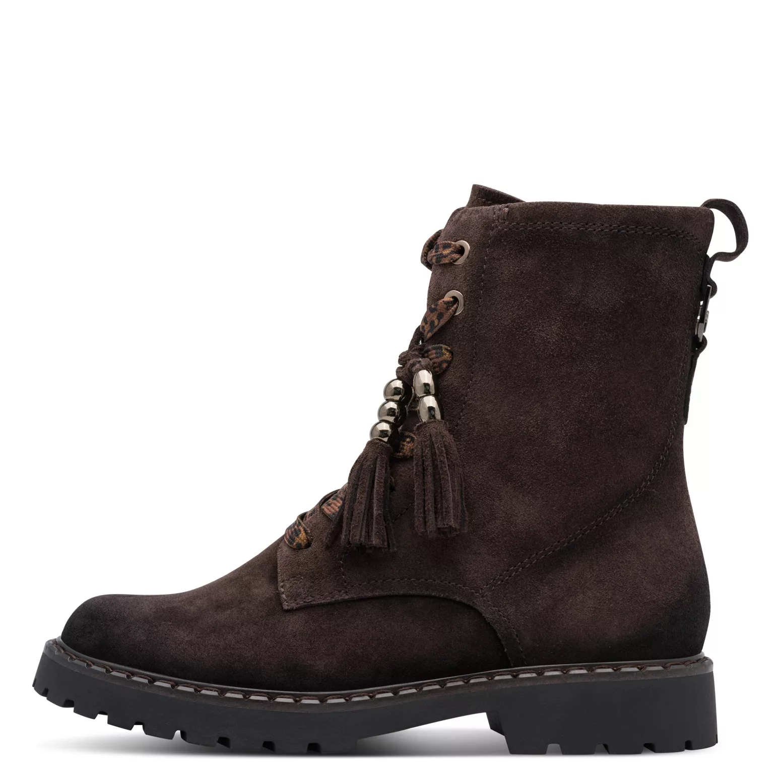 Bottines marron à lacets de la marque Tamaris pour femme. Référence : 25284-47 304 Mocca. Disponible chez Chauss'Family magasin de chaussures à Issoire.