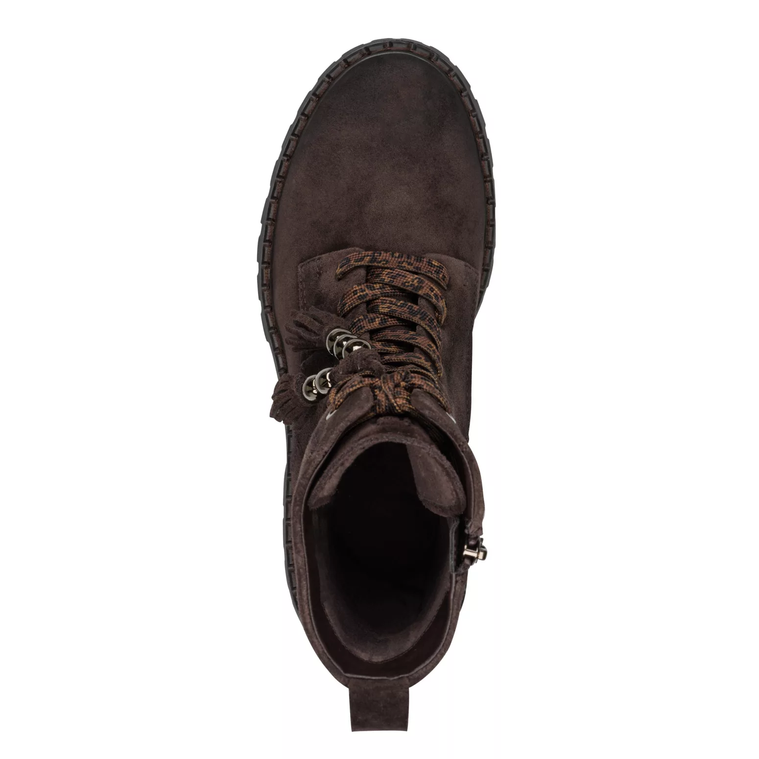 Bottines marron à lacets de la marque Tamaris pour femme. Référence : 25284-47 304 Mocca. Disponible chez Chauss'Family magasin de chaussures à Issoire.