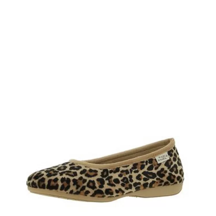 Ballerines léopard La maison de l'espadrille pour femme. Référence 6058 Léopard. Disponible chez Chauss'Family magasin de pantoufles à Issoire.