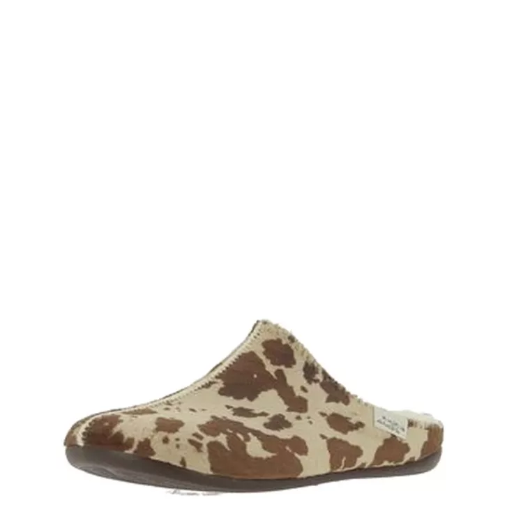 Mules chaudes motif vache La maison de l'espadrille pour femme. Référence : 6029 Vache . Disponible chez Chauss'Family magasin de chaussures à Issoire.