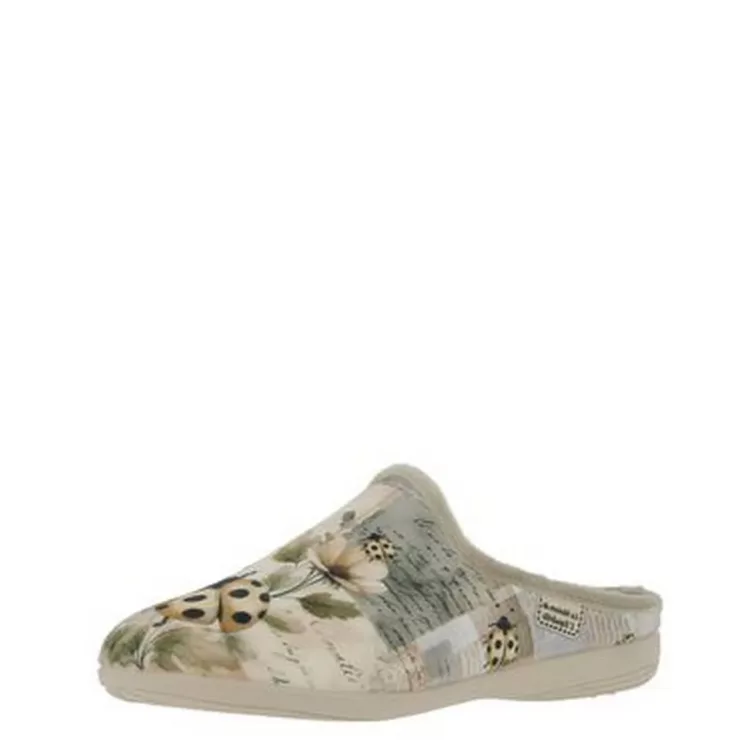 Mules motif coccinelles La maison de l'espadrille pour femme. Référence 6236 Beige. Disponible chez Chauss'Family magasin de chaussures à Issoire.