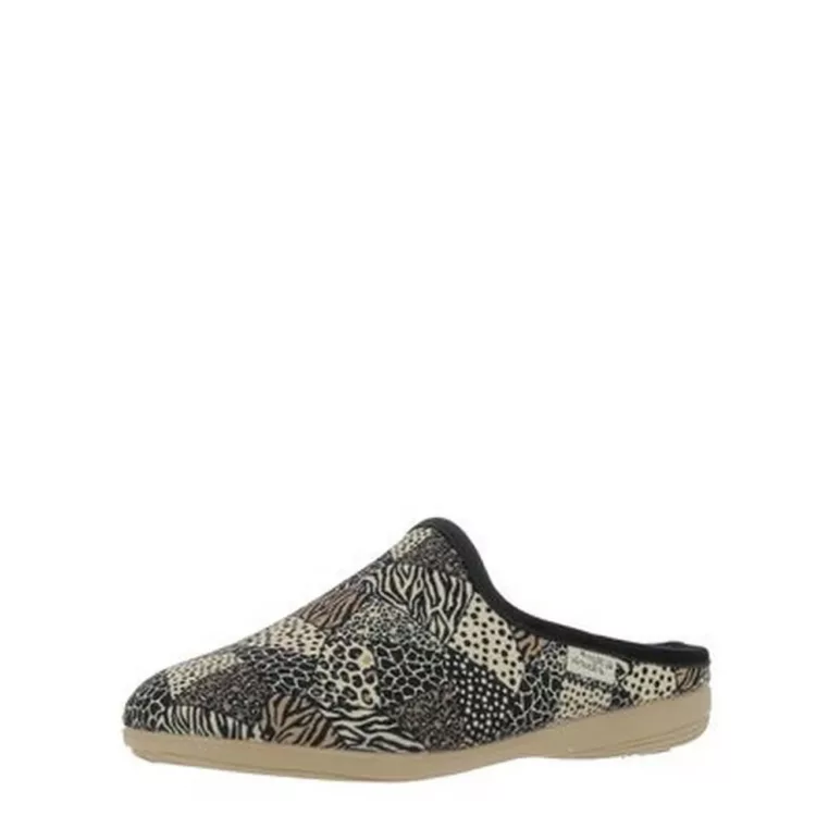 Mules léopard La maison de l'espadrille pour femme. Référence 6242 Beige Disponible chez Chauss'Family magasin de chaussures à Issoire.
