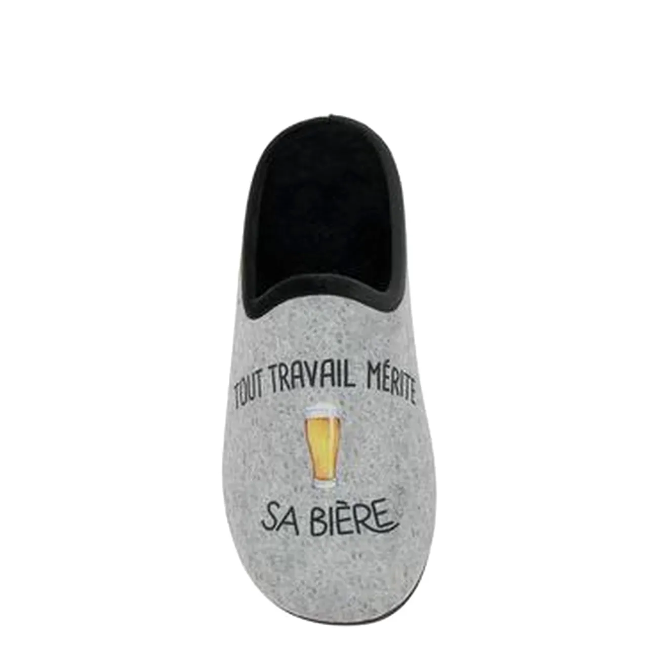 Mules motif bière pour homme marque La maison de l'espadrille. Référence 107-9-H12 . Disponible chez Chauss'Family magasin de chaussures à Issoire.