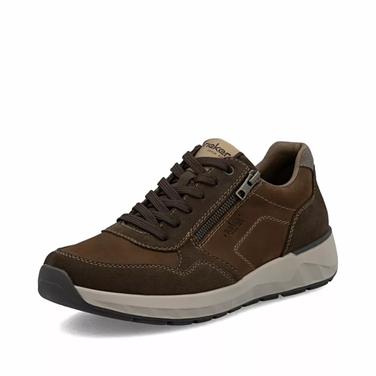 Baskets marron larges pour homme marque Rieker. Référence 11500-22 Marron. Disponible chez Chauss'Family magasin de chaussures à Issoire.