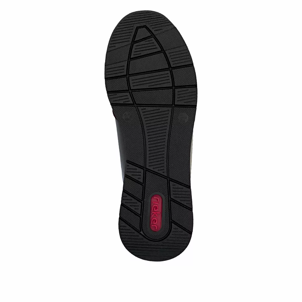 Baskets bordeaux de la marque Rieker pour femme. Référence 58902-35 Bordeaux. Disponible chez Chauss'Family magasin de chaussures à Issoire.