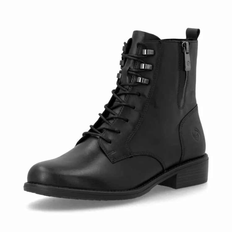 Bottines noires femme marque Remonte. Référence D0F82-00 Noir . Disponible chez Chauss'Family magasin de chaussures à Issoire.