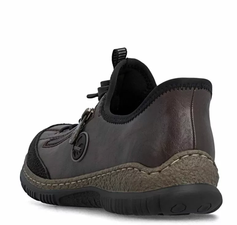 Baskets élastiquées marron pour femme Rieker. Référence : N3267-25 Marron. Disponible chez Chauss'Family magasin de chaussures à Issoire.