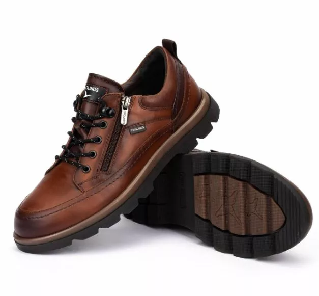 Chaussures à lacets de la marque Pikolinos. Référence Vigo M3M-4163C1 Cuero. Disponible chez Chauss'Family magasin de chaussures à Issoire.