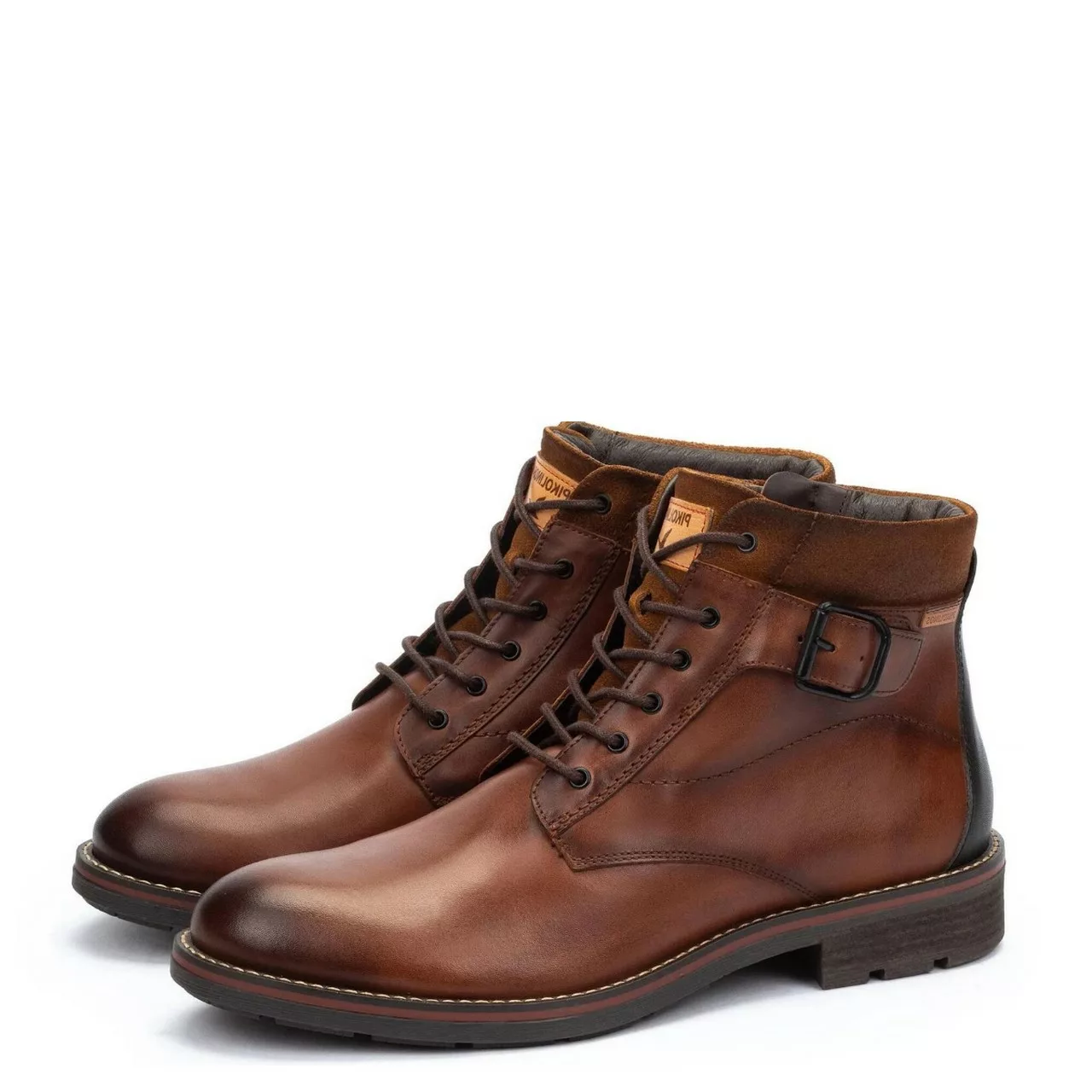 Bottines marron à lacets pour homme marque Pikolinos. Référence York M2M-8045C1 Cuero . Disponible chez Chauss'Family magasin chaussures Issoire