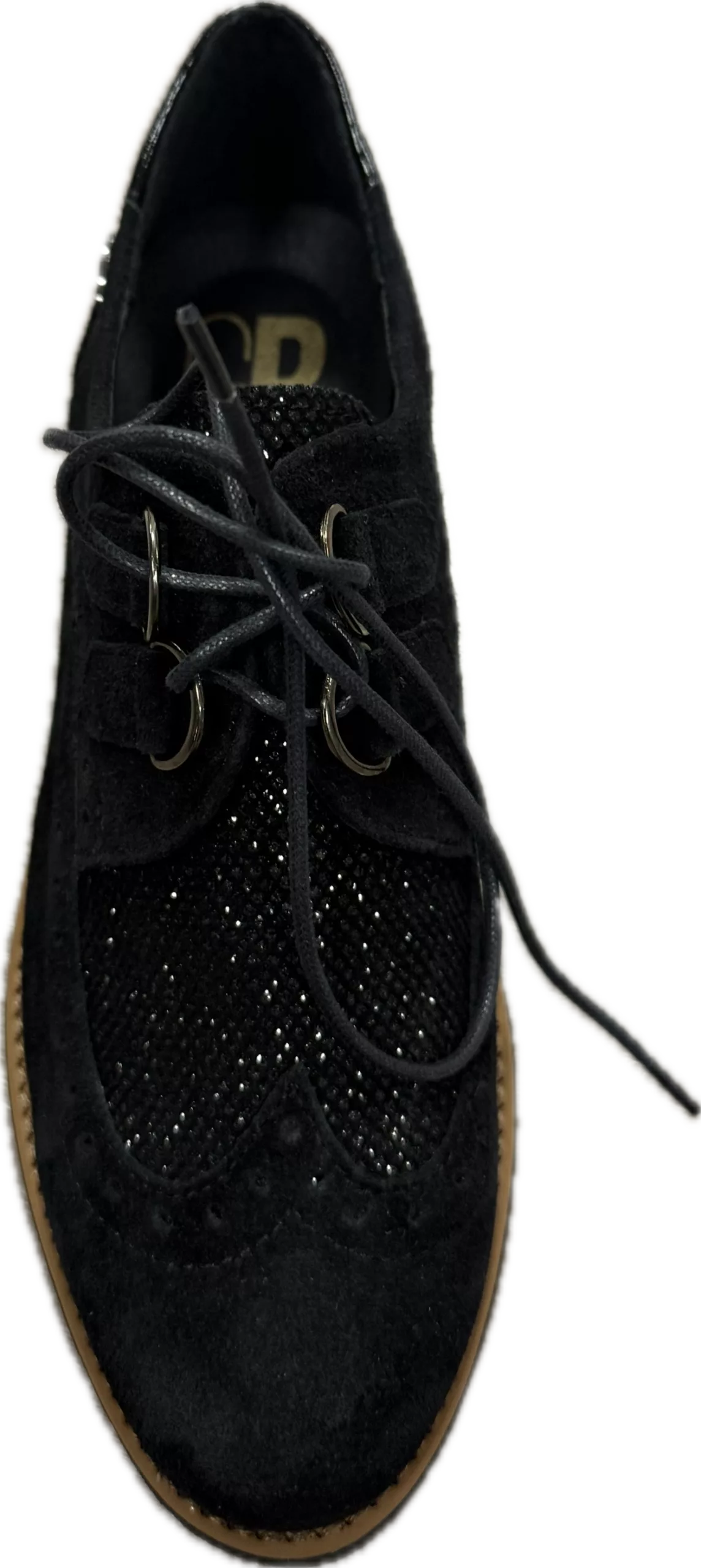 Derbies noires pour femme Geo Reino. Référence : Pava noir. Disponible chez Chauss'Family magasin de chaussures à Issoire.