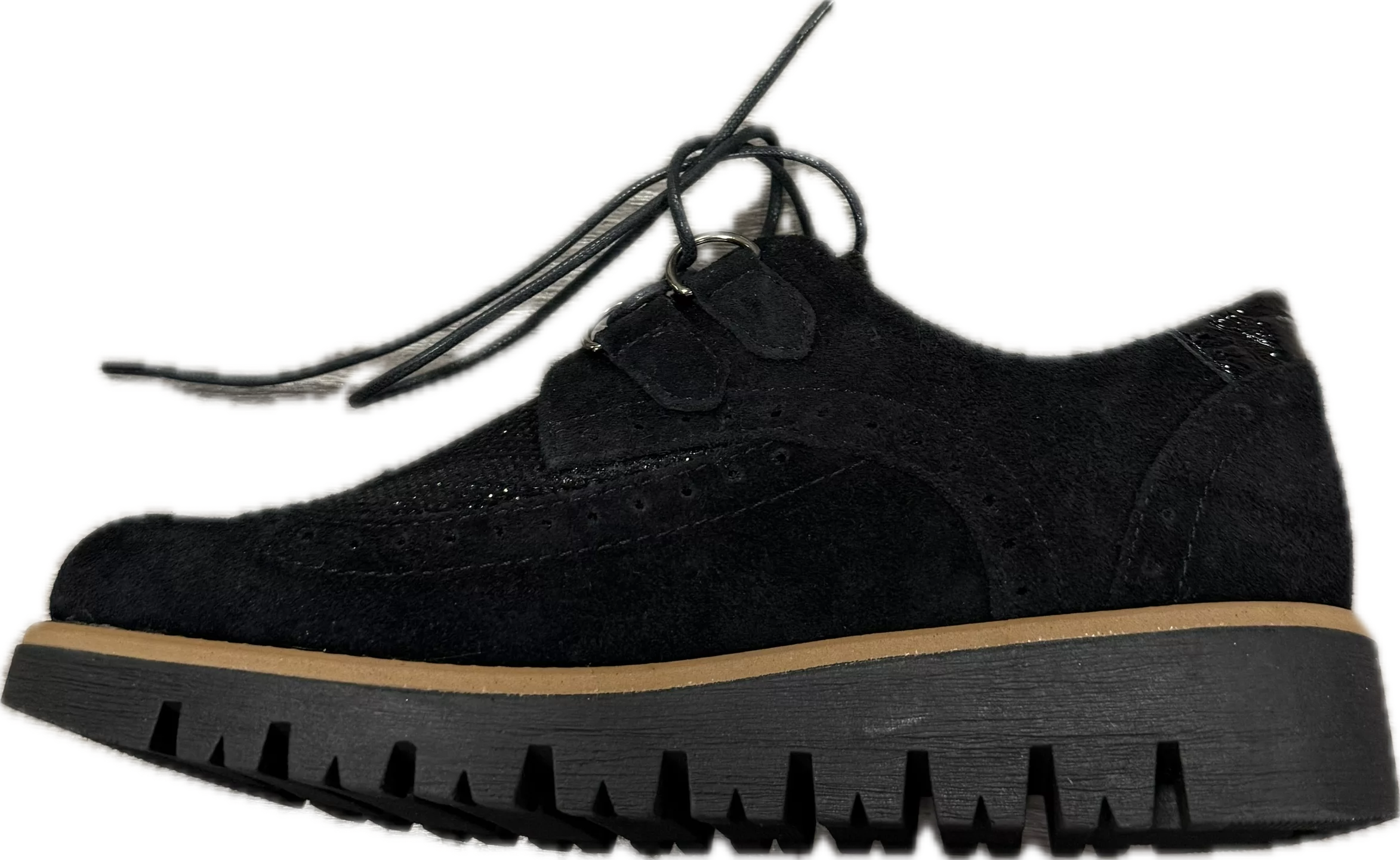 Derbies noires pour femme Geo Reino. Référence : Pava noir. Disponible chez Chauss'Family magasin de chaussures à Issoire.
